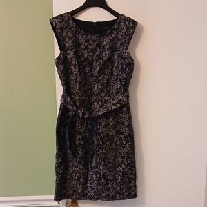 Banana Republic Elegant Black and Purple Lace Dress